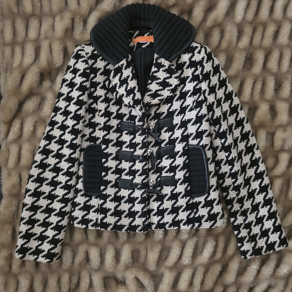 Cynthia Steffe Monochrome Houndstooth Blazer